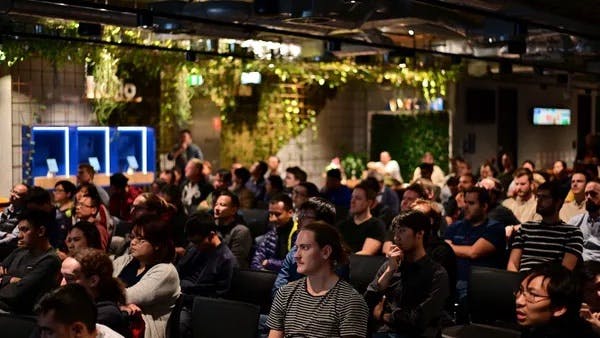 Audience attending a past React Sydney event.
